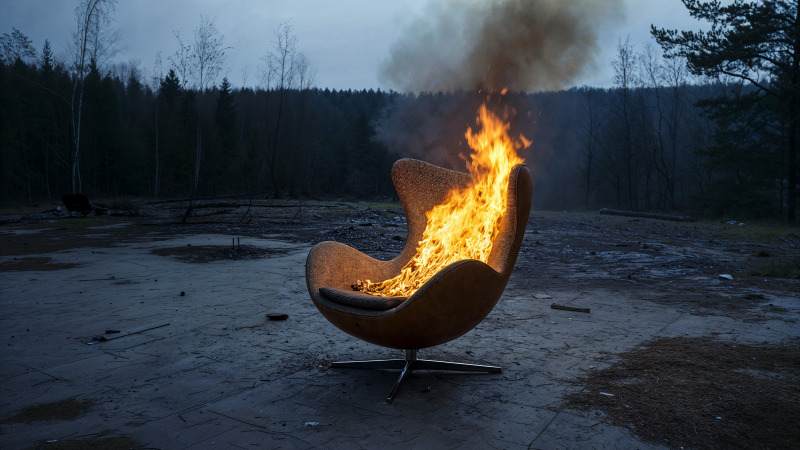 Burning down the house 45 by Robert Brembeck